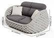 Outdoor 4 Pieces Woven Rope Garden Patio Swivel Sofa Set 360 Degree Rotatable with Coffee Table - My Building Shop