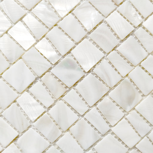 11 PCS 3D Trapezoid Natural Seashell Mosaic MOP0938 White Mother Of Pearl Kitchen Backsplash Tile - My Building Shop