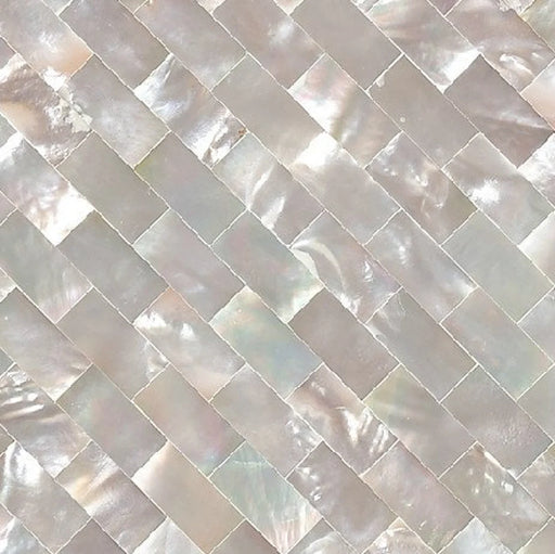 White Butterfly Shell Mosaic Brick Subway Groutless Mother of pearl kitchen backsplash wall tile MOP033 pearl shell mosaic - My Building Shop