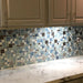 5 PCS Blue Glass Mix Silver Brushed Metal Stainless Steel Kitchen Backsplash Bathroom Wall Tile SSMT09074 - My Building Shop