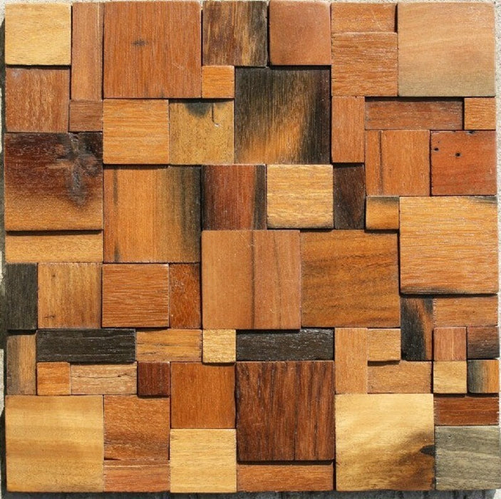 Wood Mosaic Tile Ancient Boat Wooden Wall Backsplash NWMT007 - My Building Shop