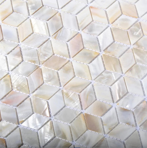 Rhombus Diamond Mother of Pearl Mosaic Tile For Bathroom Kitchen Wall Spa Shower Backsplash Tile MOP0944 - My Building Shop