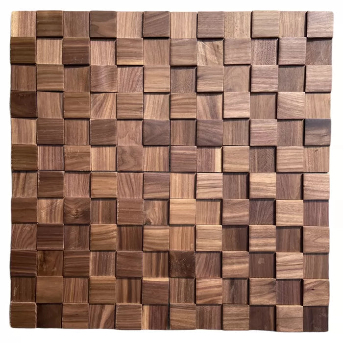 North American Black Walnut Square Wood Mosaic for Living Room TV Background Walls