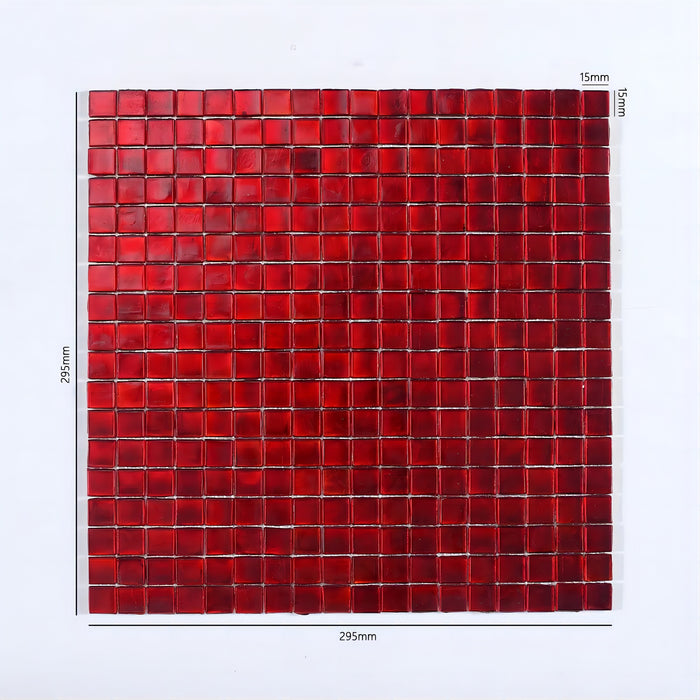 Ruby Tiles Pattern Ruby Red Glass Mosaic Tiles For Kitchen Bathroom Backsplash Wall Decor ...