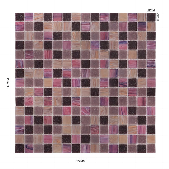 Lilac Purple Pink Mixed Glass Mosaic Kitchen and Bathroom Wall Flooring Tiles CGMT408