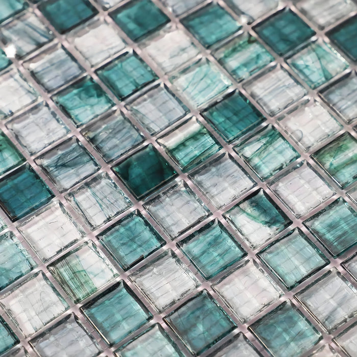 Amber Mineral Green Glass Mosaic Tile for Bathroom Wall Floor Decor CGMT2432