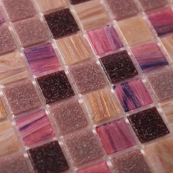 Lilac Purple Pink Mixed Glass Mosaic Kitchen and Bathroom Wall Flooring Tiles CGMT408