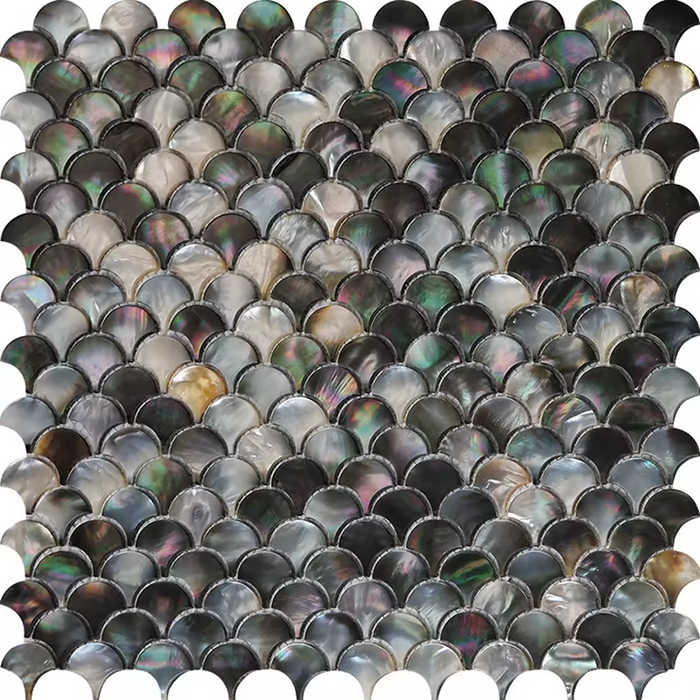 Black Lip Fish Scale Shell Mosaic Mother of Pearl Tile Kitchen Backsplash Bathroom Tiles MOP201128 - My Building Shop