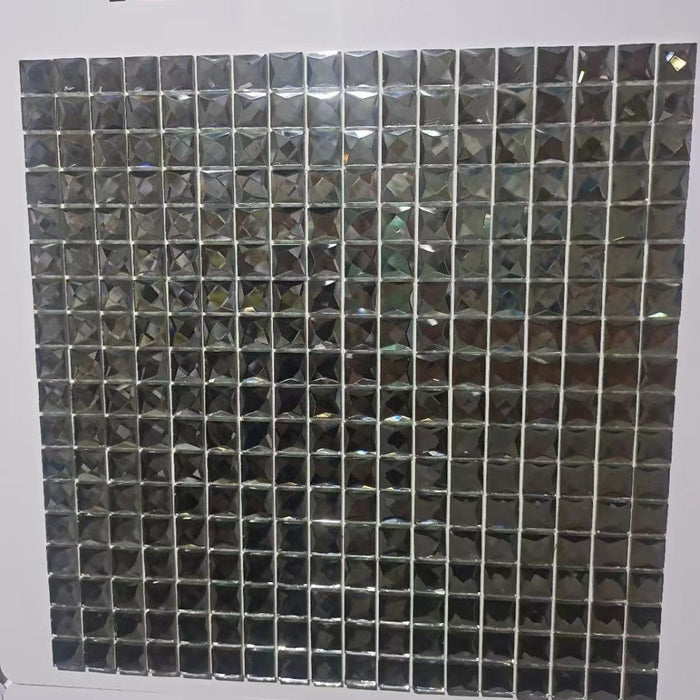 Gray Mirror Glass Mosaic Tile Crystal Dimaond Mosaic Tiles for Kitchen Backsplash Bathroom Wall Decor CGMT05271 - My Building Shop