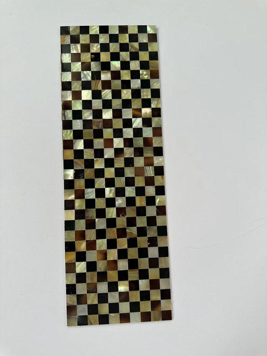 Checkerboard Luxury Gold Lip Mix Oyster Pen Shell Mosaic Mother of Pearl Waistline Tile Backsplash MOPWL001