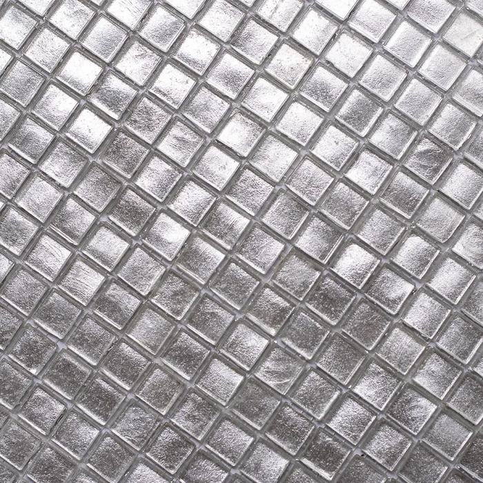 Silver Foil Glass Mosaic Tiles for Kitchen Backsplash Bathroom Shower Wall