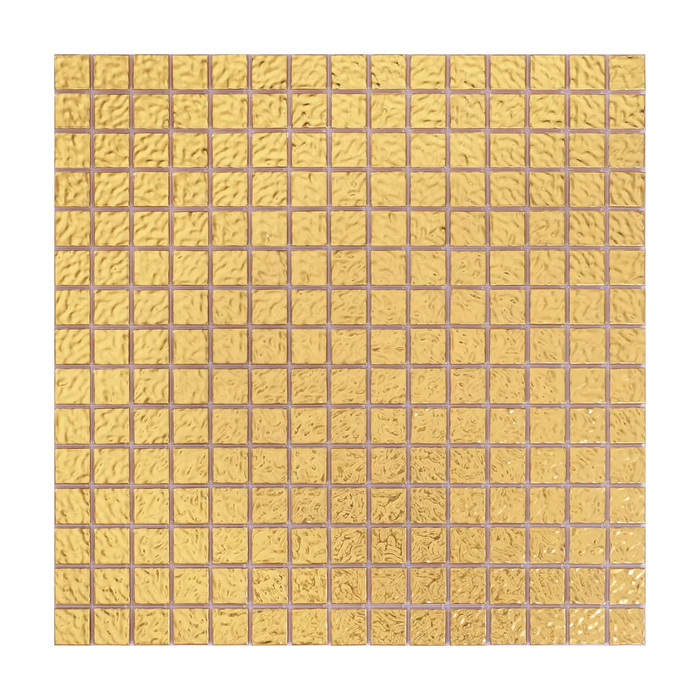 24K Gold Wave Textured Glass Mosaic Kitchen and Bathroom Wall Backsplash Tile