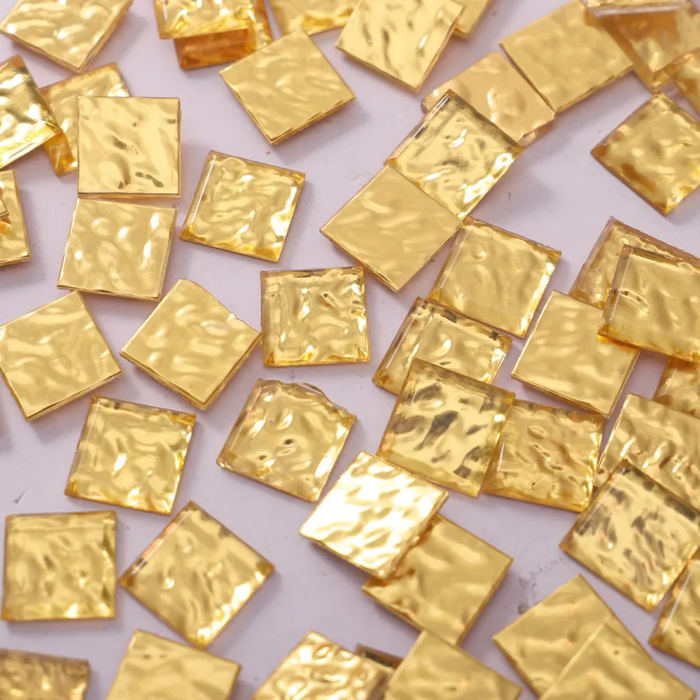 24K Gold Wave Textured Glass Mosaic Kitchen and Bathroom Wall Backsplash Tile