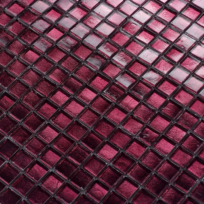 Glossy Purple Foil Glass Mosaic Backsplash Tiles Kitchen Bathroom Wall Decor