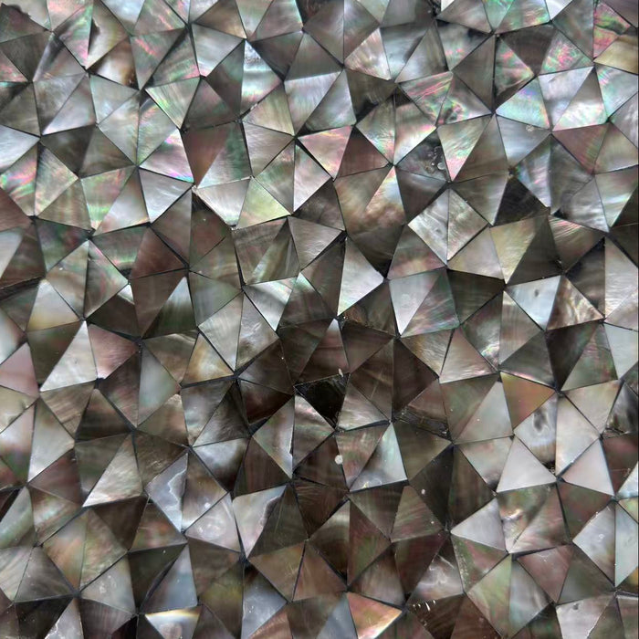 Triangle Black Shell Mosaic Seamless Mother of Pearl Kitchen Backsplash Bathroom Wall Tile