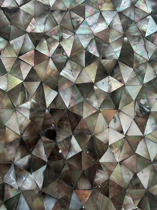 Triangle Black Shell Mosaic Seamless Mother of Pearl Kitchen Backsplash Bathroom Wall Tile