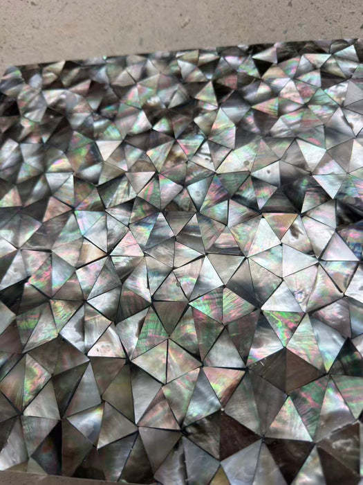 Triangle Black Shell Mosaic Seamless Mother of Pearl Kitchen Backsplash Bathroom Wall Tile