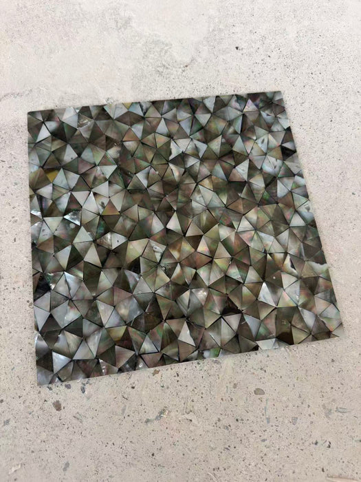 Triangle Black Shell Mosaic Seamless Mother of Pearl Kitchen Backsplash Bathroom Wall Tile