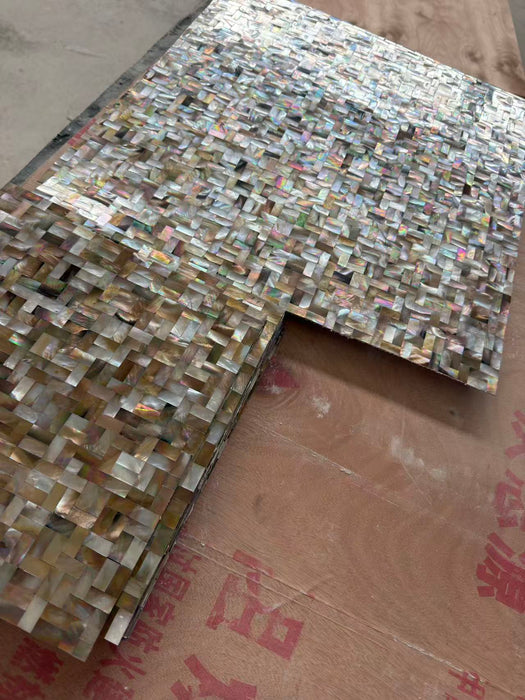 Seamless Black Gold Penguin Shell Mosaic Wall Board Mother of Pearl Kitchen Backsplash Tile MOPSL101