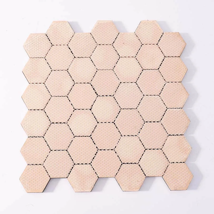 Black 3D Hexagon Brushed Stainless Steel Mosaic Metal Wall Tile