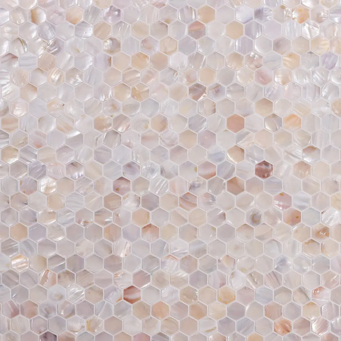 Natural Mother of Pearl Hexagon Mosaic Sea Shell Wall Backsplash Tile