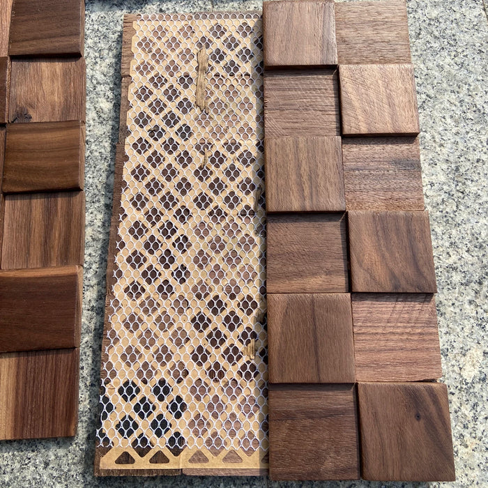 North American Black Walnut Square Wood Mosaic for Living Room TV Background Walls