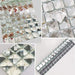 13 Edges Clear Mirror Mosaic Tiles Beveled Crystal Diamond Shining Glass Kitchen Backsplash Bathroom Tile CGMT05272 - My Building Shop