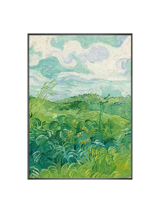 Handmade Oil Painting, Vincent Van Gogh Harvest, Wall Decoration Modern Minimalist Hanging Painting HPO004