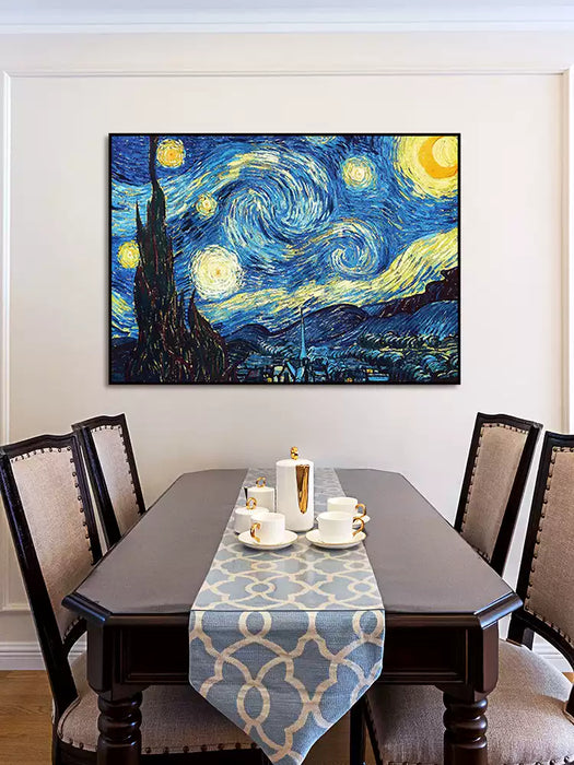 Van Gogh Starry Sky Hand Drawn Oil Painting, Background Wall Decoration Painting HPO002