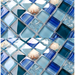 Mediterranean Blue Glass Mosaic Swimming Pool Background Wall Shell Tile CGMT05261 - My Building Shop