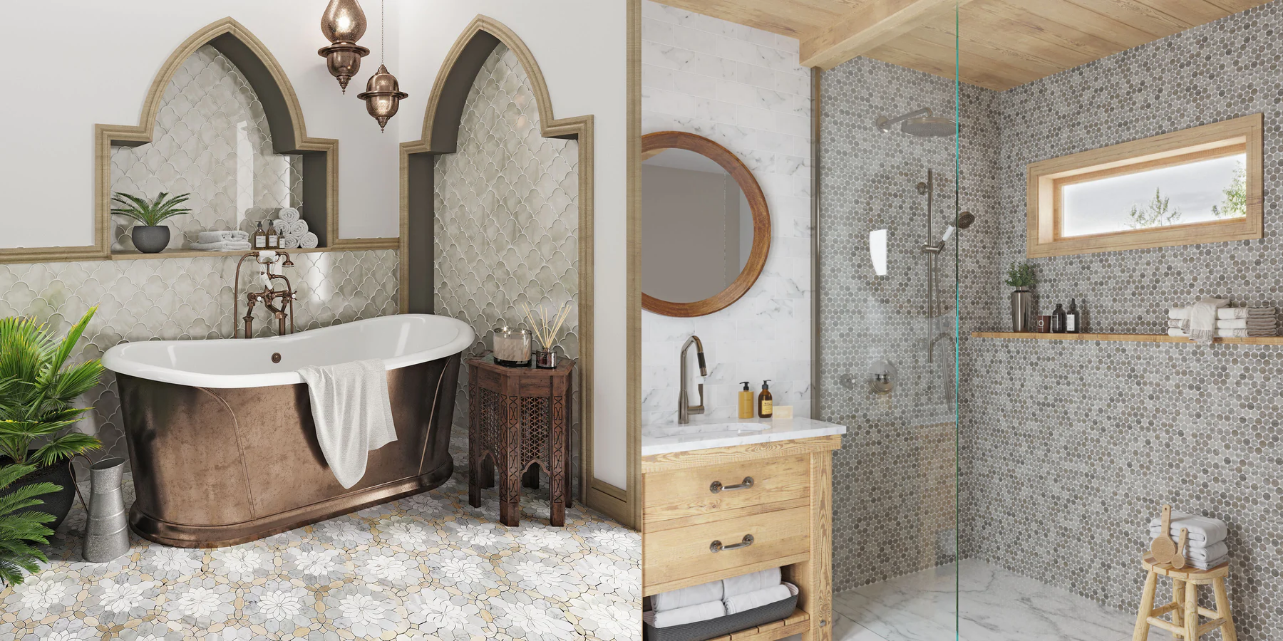 Moaic Tile For Bathroom Wall Flooring Tiles