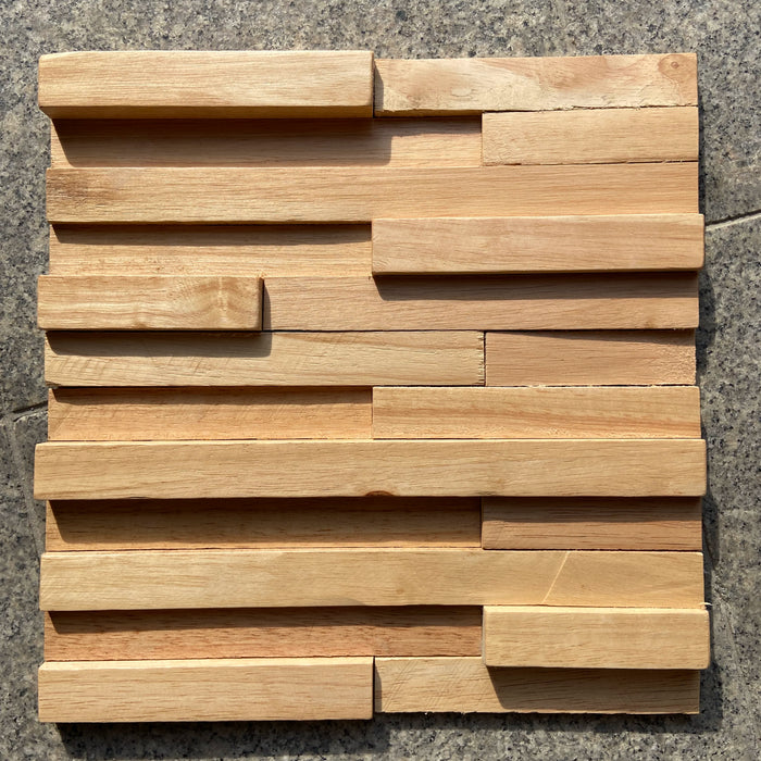 Black Walnut Cherry Rubber Wood Mosaic Tiles, 3D Wall Background (Interior Decoration)