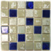 11 PCS Beige Blue Porcelain Walll Tile Backsplash Bathroom Kitchen Ceramic Mosaic Tiles SSD067 - My Building Shop