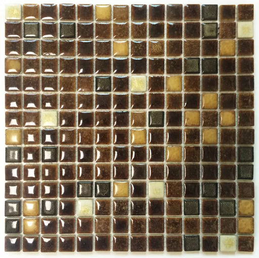 11 PCS Beige Coffee Brown Caramel Porcelain Mosaic Walll Tile Backsplash Bathroom Kitchen Ceramic Tiles SSD065 - My Building Shop