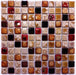 11 PCS Brown Red Caramel Porcelain Tile For Kitchen Backsplash Bathroom Ceramic Mosaic Tiles SSD033 - My Building Shop