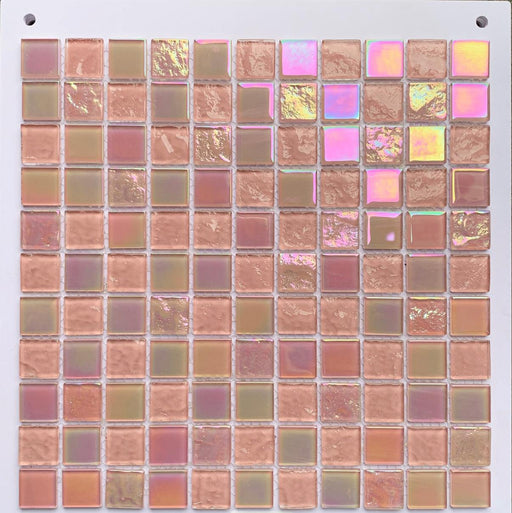 1 PC Iridescent stained orange pink glass mosaic CGMT9238 bathroom glass wall tile backsplash - My Building Shop
