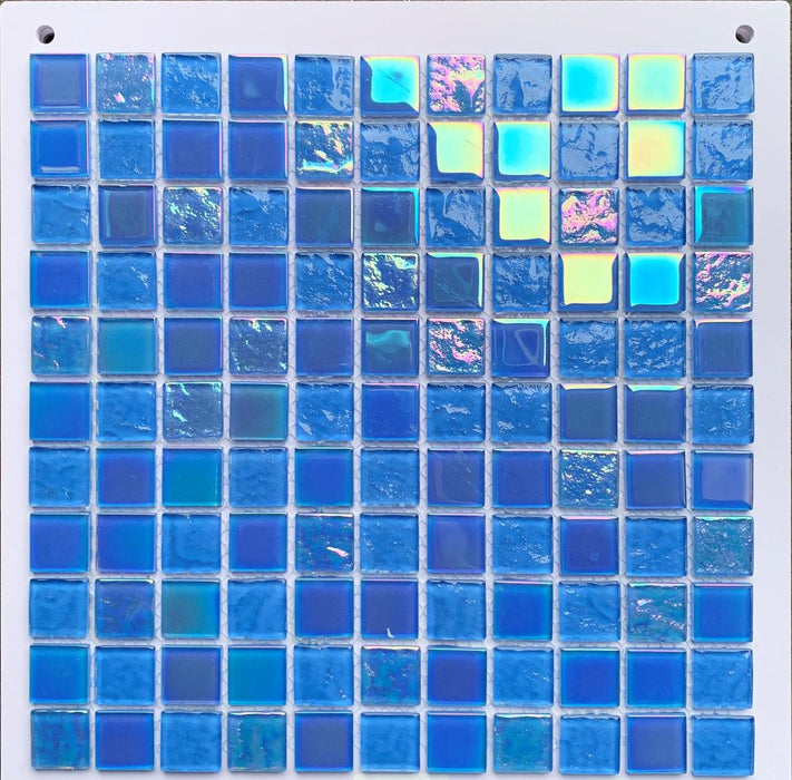 1 PC Iridescent stained blue glass mosaic backsplash CGMT9245 bathroom wall swimming pool tile - My Building Shop