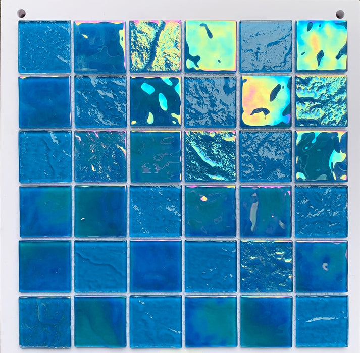 1 PC Iridescent stained blue glass mosaic kitchen backsplash CGMT9247 swimming pool tile - My Building Shop