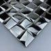 3D Art Silver Glossy Metal Mosaic Stainless Steel Kitchen Bathroom Back Splash Tile SMMT19027 - My Building Shop