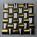 Arched Black Mix Gold Metal Mosaic Stainless Steel Tile Back Splash Kitchen SMMT211184 - My Building Shop