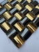 Arched Black Mix Gold Metal Mosaic Stainless Steel Tile Back Splash Kitchen SMMT211184 - My Building Shop