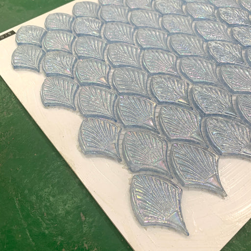 Dream of MermaidLight Blue Fish Scale Glass Mosaic Kitchen Bathroom Wall Tile Backsplash CGMT230110 - My Building Shop