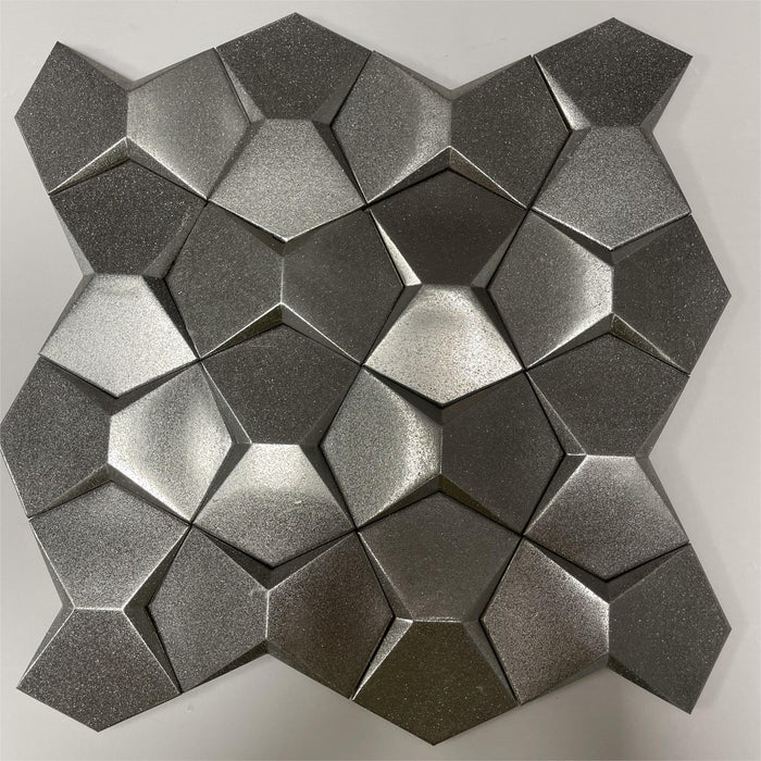 Armor Aluminum Alloy Gray Honeycomb 3D Metal Mosaic Backsplash TV Background Bathroom Wall Tile SMMT02242 - My Building Shop