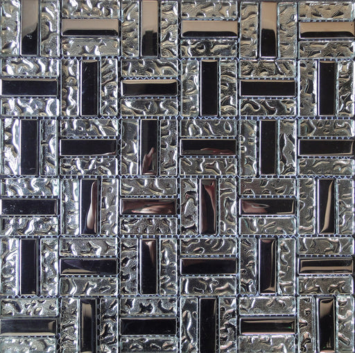1 PC Electroplated silver glass mosaic kitchen wall tile backsplash CGMT2907 bathroom shower tiles - My Building Shop