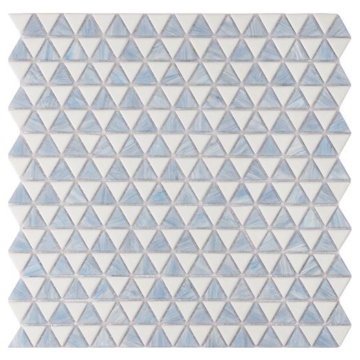 Triangle White Mix Blue Glass Mosaic Bathroom Kitchen Wall Back Splash Floor Tile CGMT2137 - My Building Shop