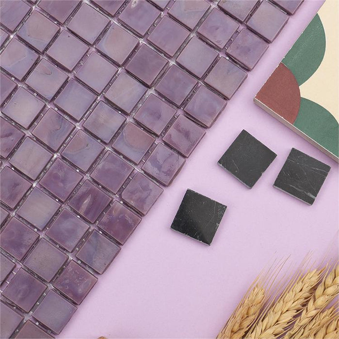 Macaron Purple Glass Mosaic Bathroom Background Kitchen Rrestaurant Bar Wall Tile CGMT2131 - My Building Shop
