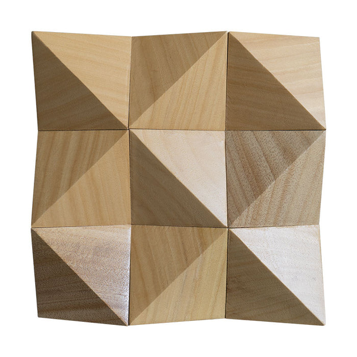 1 PC Natural White Wood Backsplash Tile 3D Art Triangle Solid Wood Mosaic NWMT09048 - My Building Shop