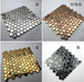 Brushed Matte Mix Glossy Hexagon Metal Mosaic Stainless Steel Wall Backsplash Tile SSMT2140 - My Building Shop