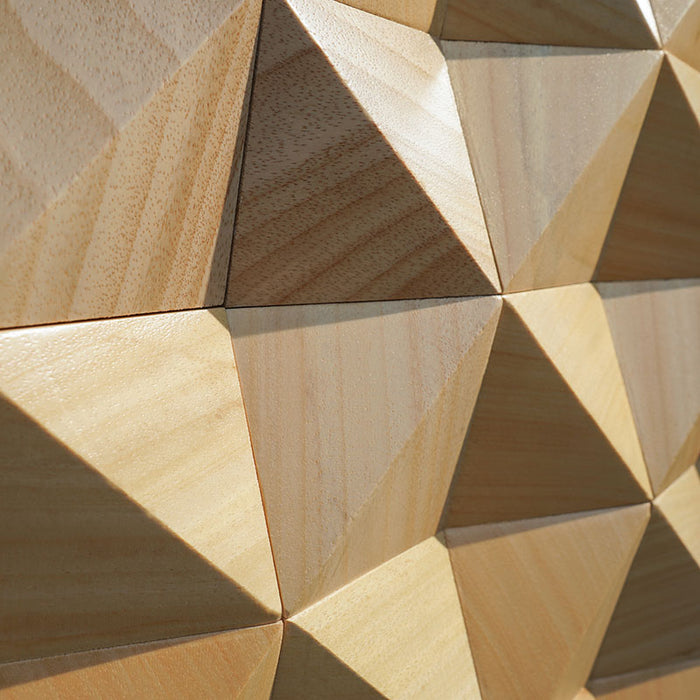 1 PC Natural White Wood Backsplash Tile 3D Art Triangle Solid Wood Mosaic NWMT09048 - My Building Shop