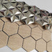 3D Silver Stainless Steel Mosaic Metal Kitchen Backsplash Wall Tile SMMT012 - My Building Shop
